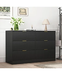 flynama 5 Drawer Elegant Dresser Organizer Cabinet for Nursery Home Furniture With Spacious Drawers Easy Assembly Durable