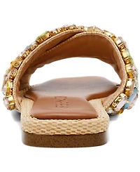 Steve Madden Women's Levity Embellished Flat Slide Sandals