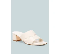 London Rag Womens Shulva Block Heel Slip Ons