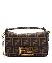 Pre-Owned Fendi Mini Baguette Nm Bag Zucca Canvas