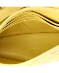 Pre-Owned Fendi Baguette Wallet on Chain Zucca Embossed Leather