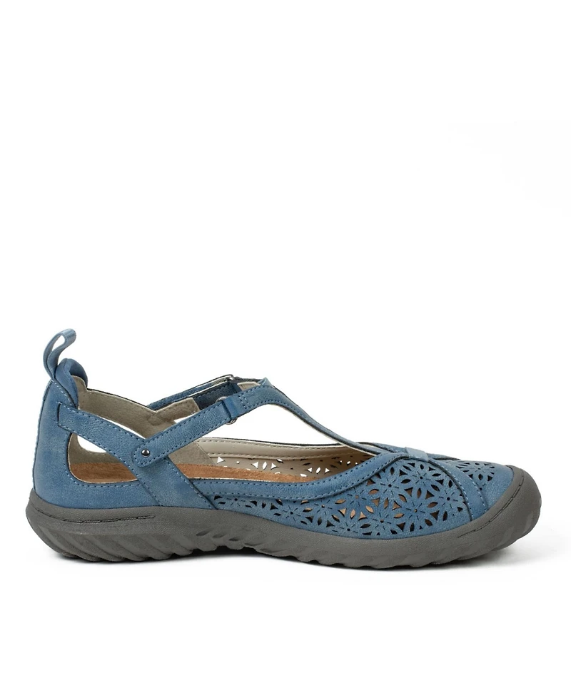 Jbu Women's Daffodil Mary Jane T-Strap Flats
