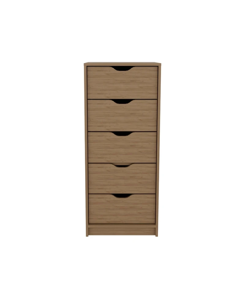 flynama 5 Drawer Rustic Natural Dresser Sturdy Cabinet for Living Room Home Furniture with Spacious Drawers Easy Assembly Durable