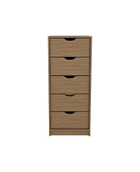 flynama 5 Drawer Rustic Natural Dresser Sturdy Cabinet for Living Room Home Furniture with Spacious Drawers Easy Assembly Durable