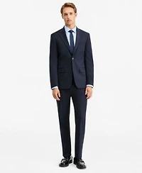 Calvin Klein Mens Slim Fit Wool Blend Plaid Suit Separates