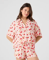 Roxy Women's Cherry Printed Swim Cover Up Shorts