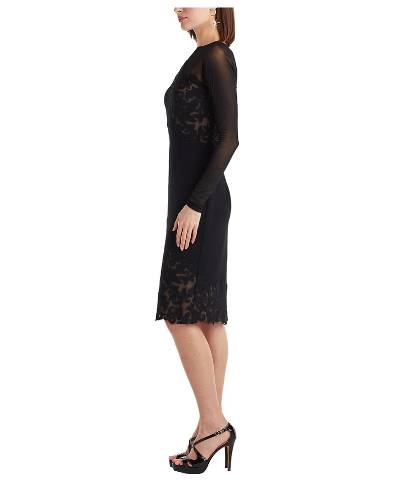 Tadashi Shoji Women's Calia Laser-Cut Crepe Dress