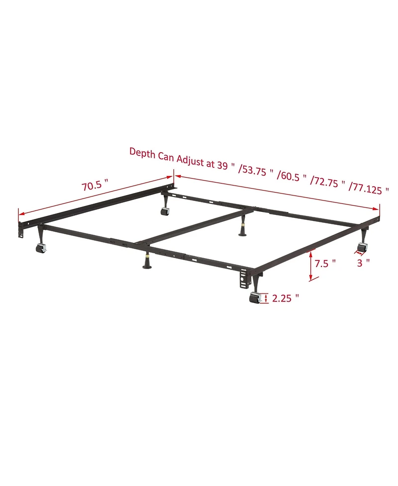 Kings Brand Furniture Twin/Full/Queen/King/Cal-King Steel Bed Frame
