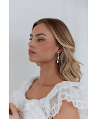 Untamed Petals Selena Pearl Drop Earrings