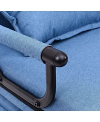 Sugift 3-in-1 Convertible Sofa Bed with 5-Position Adjustable Backrest and Lumbar Pillow