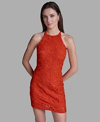 Bcbg Women's Lace Halter Neck Sheath Dress