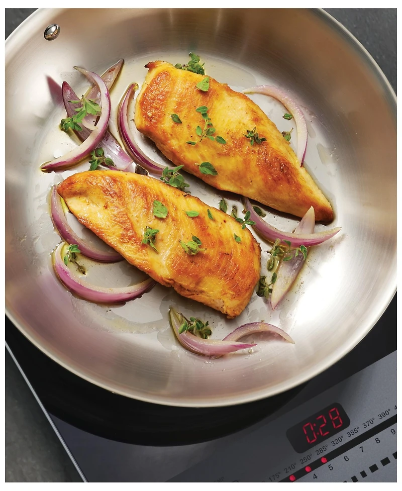 Tramontina Signature Tri-Ply Clad Stainless Steel 12-Inch Large Frying Pan with Helper Handle