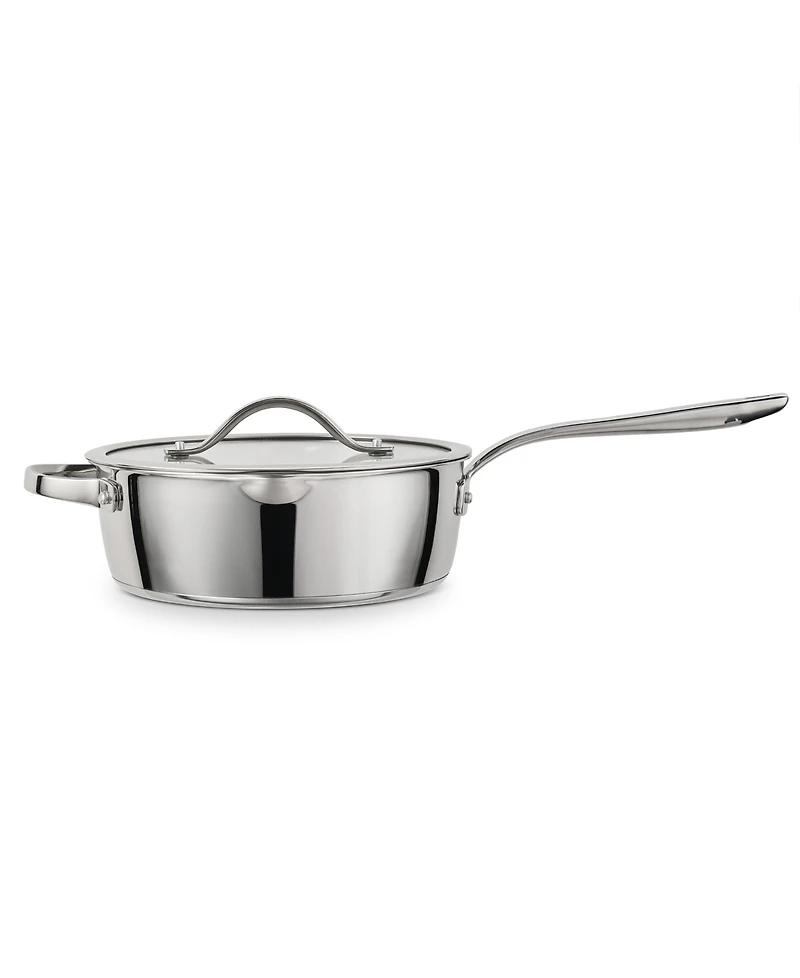 Tramontina Tempo Tri-Ply Base Stainless Steel 3.5-Quart Saute Pan with Glass Lid