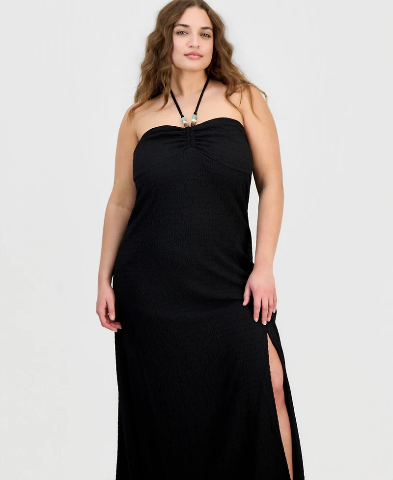 Madden Girl Trendy Plus Halter Bandeau Maxi Dress