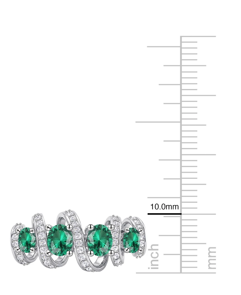 Macy's Amethyst (7/8 ct. t.w.) & Lab Grown White Sapphire (1/4 Ring 14k Gold Over Sterling Silver (Also Available Multi-Stones)