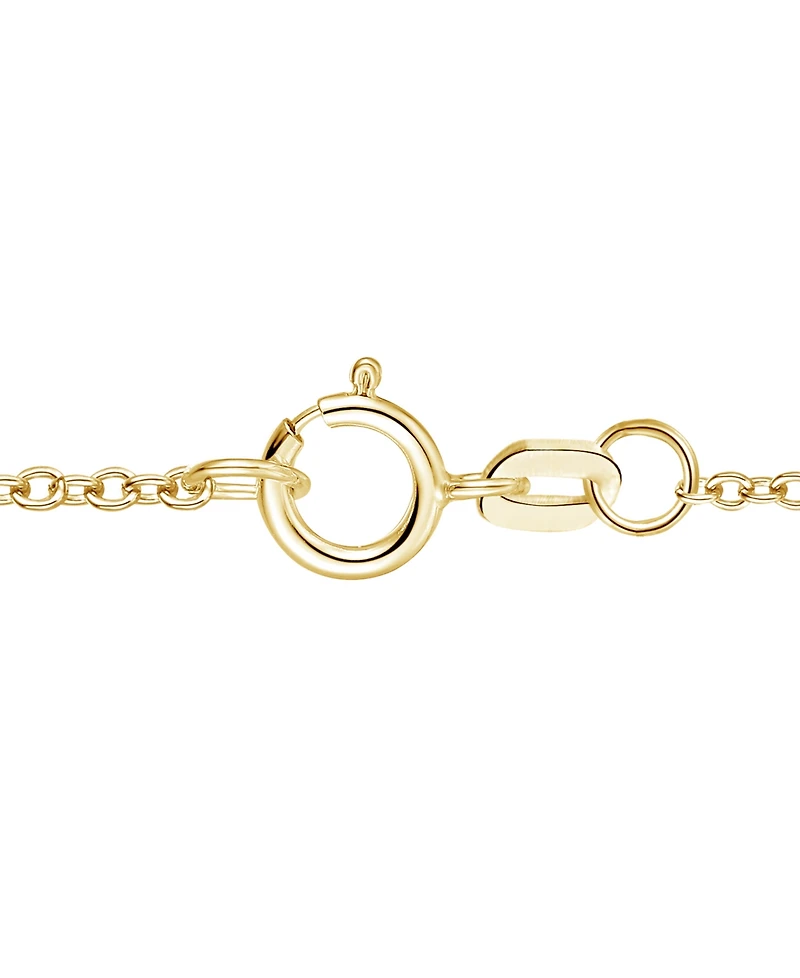 Macy's Citrine (3/4 ct. t.w.) & Lab Grown White Sapphire (1/4 Necklace 14k Gold Over Sterling Silver (Also Available Multi-Stones)