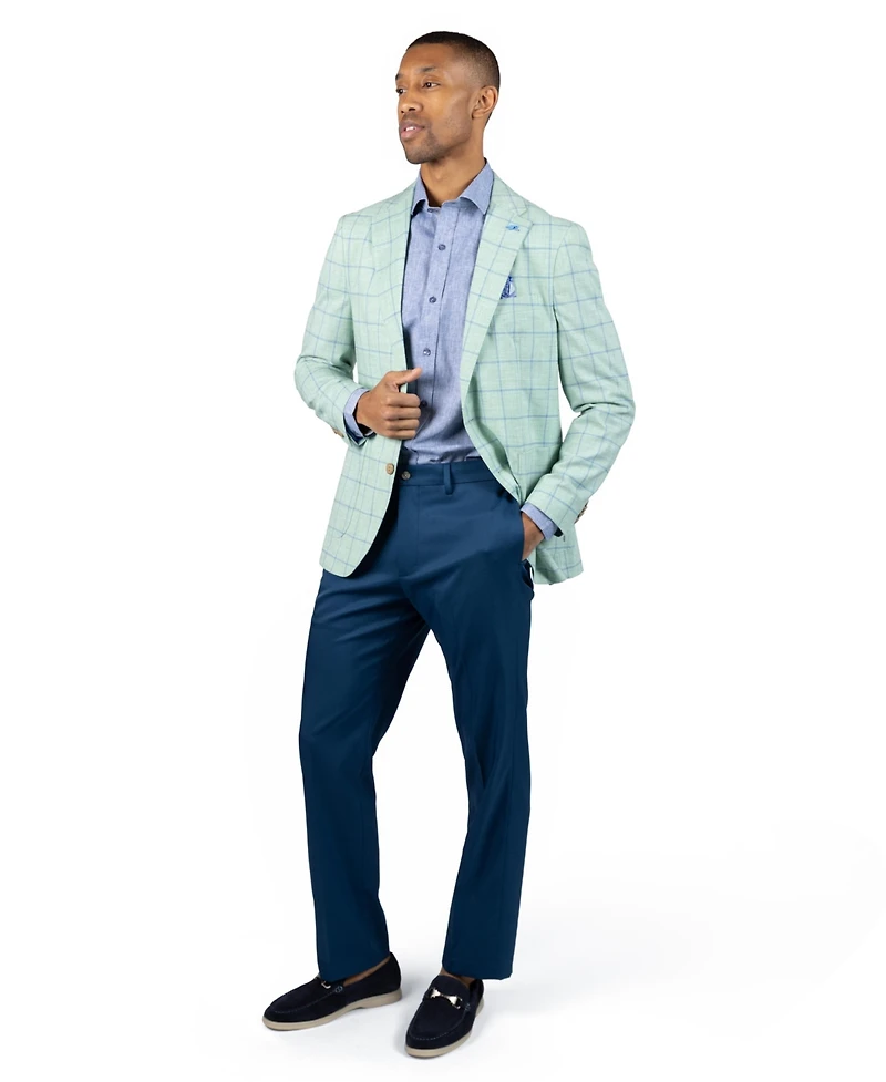 Tailorbyrd Men's Melange Windowpane Sport Coat
