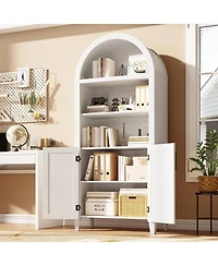 gaomon Arched Bookcase with Doors