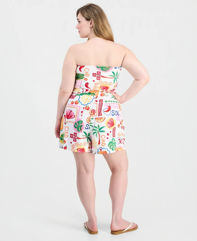 Full Circle Trends Trendy Plus Yummy Strapless Romper