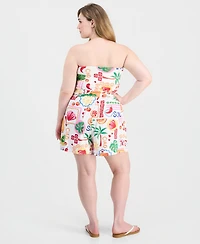 Full Circle Trends Trendy Plus Yummy Strapless Romper