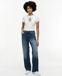 Tommy Hilfiger Women's Dye Crest Graphic Crewneck T-Shirt