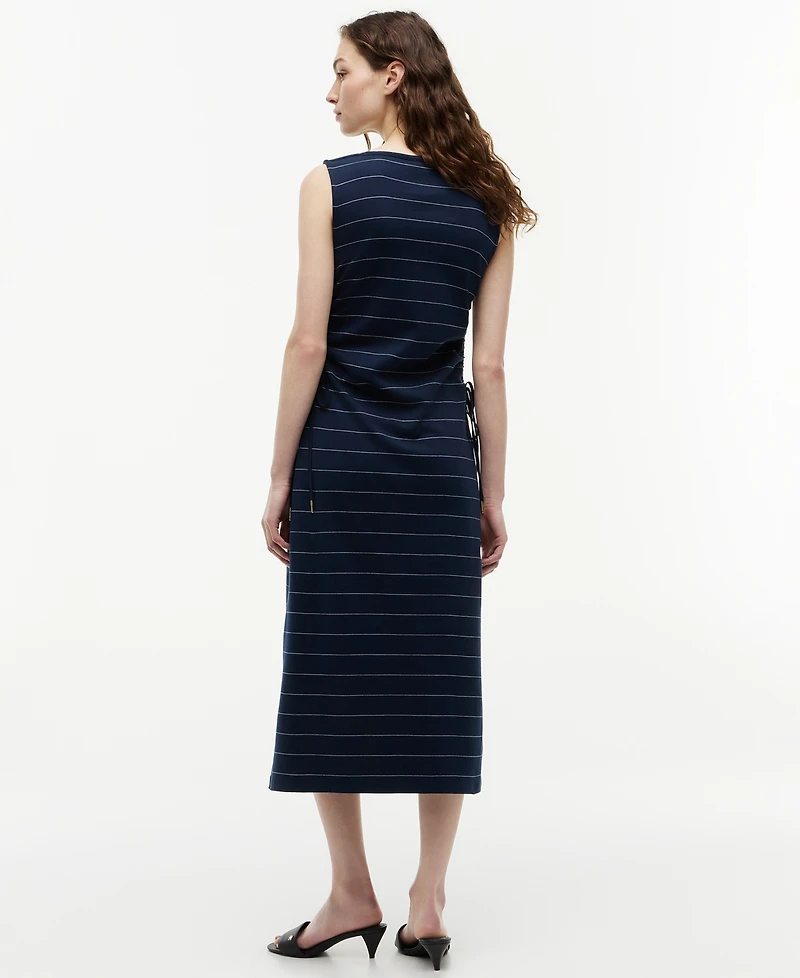 Tommy Hilfiger Women's Tie-Detail Boat Neck Midi Dress