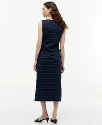 Tommy Hilfiger Women's Tie-Detail Boat Neck Midi Dress
