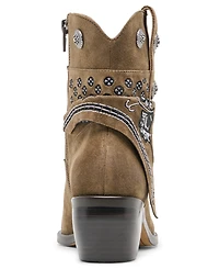 Dolce Vita Women's Mekala Scarf Cuff Embroidered Western Booties