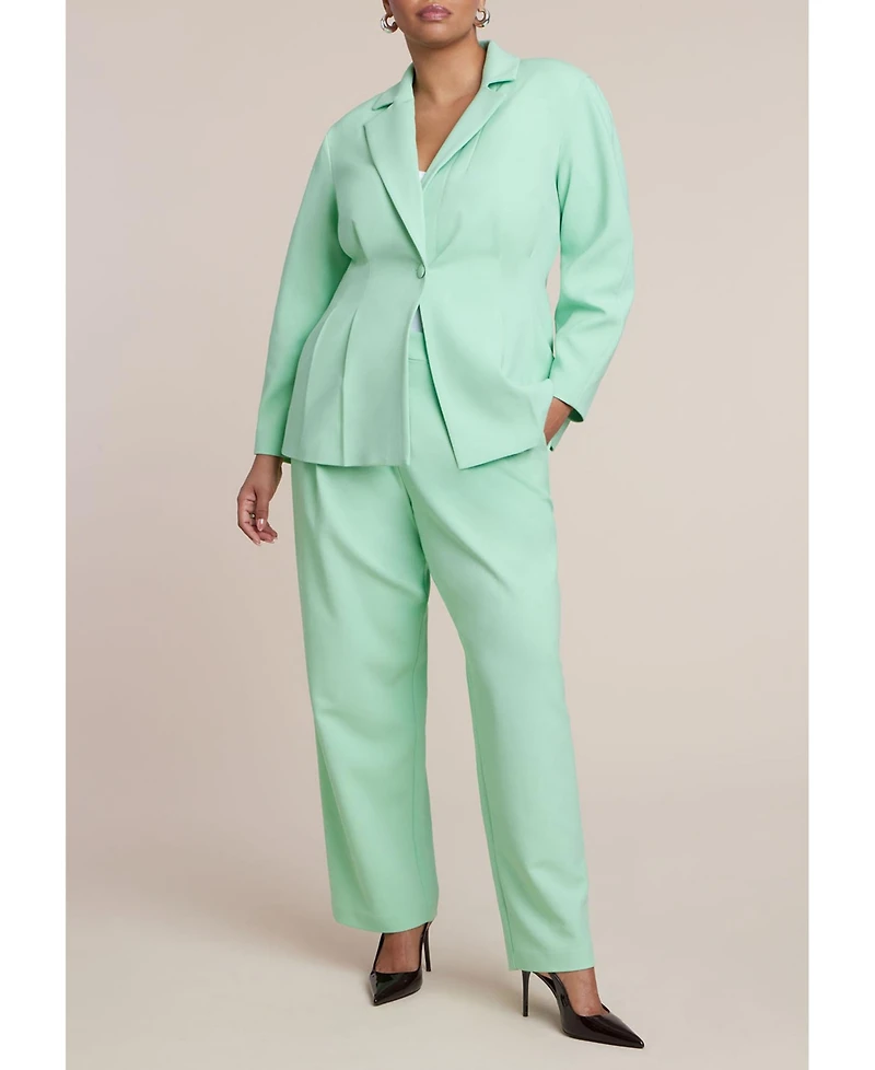 Eloquii Women's Pleat Waist Blazer