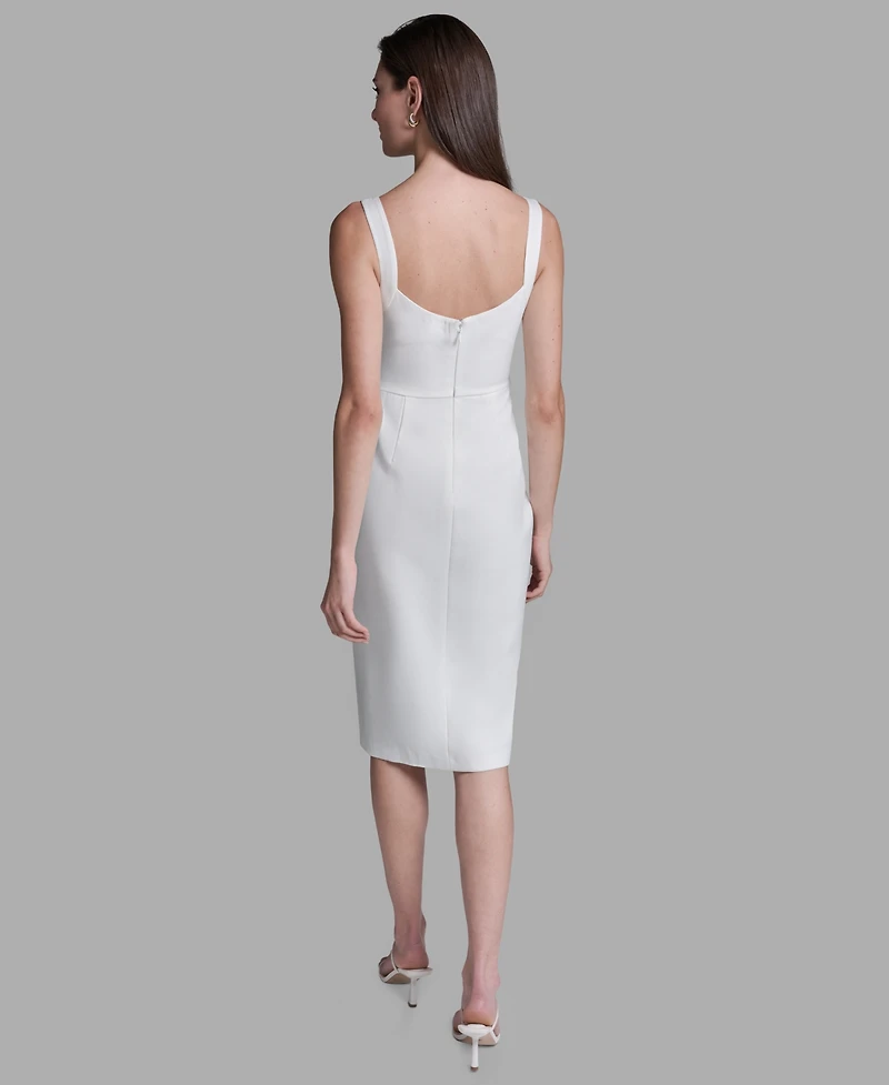 Bcbg Women's Deep V-Neck Sheath Midi Dress