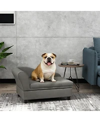 6thdruple Small Pet Sofa with Storage and Tufted Cushion