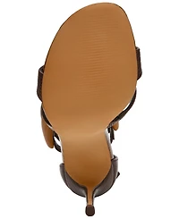 Steve Madden Women's Embellished Stiletto Full Zip Dress Sandals