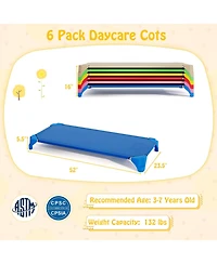 Sugift Portable Stackable Daycare Cots Sleeping Beds Set for Kids