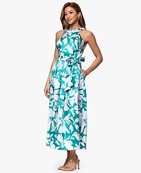 Betsy & Adam Women's Printed Halter Neck Dress