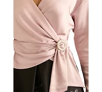 Muse Women's V-Neck Long-Sleeve Top