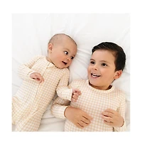 Motette Baby Boys Sandstone Gingham Bamboo Sleeper