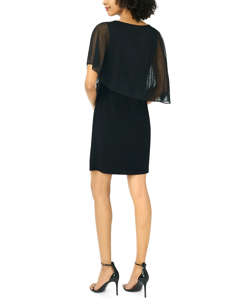 Msk Petite Crewneck A-Line Dress