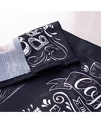 Rt Designers Collection Polyester Cucina Coffee 3 Piece Kitchen Curtains Valance and Tiers Set 52" x 18" Muticolor