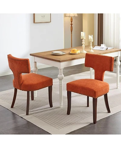 Rainsken Modern Wooden Dining Chairs Set of 2