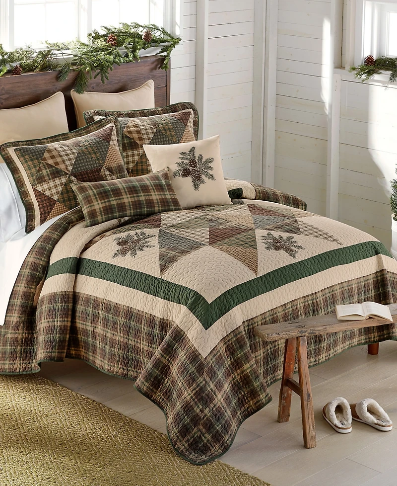 Donna Sharp Pine Star Cotton 3-Pc. Quilt Set