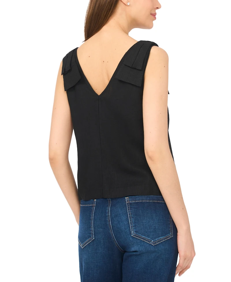 CeCe Women's V-Neck Bow-Strap Tank Top
