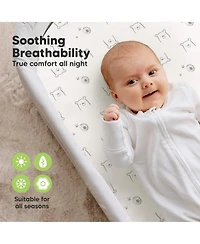 KeaBabies Bassinet Sheet for Baby Girls, Boys, 2-Pack Soothe Fitted Sheets, Bedside Mattress
