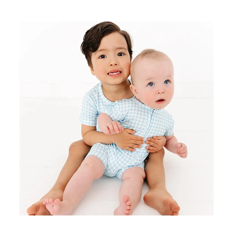 Motette Toddler Boys Harbor Gingham Pajama Set