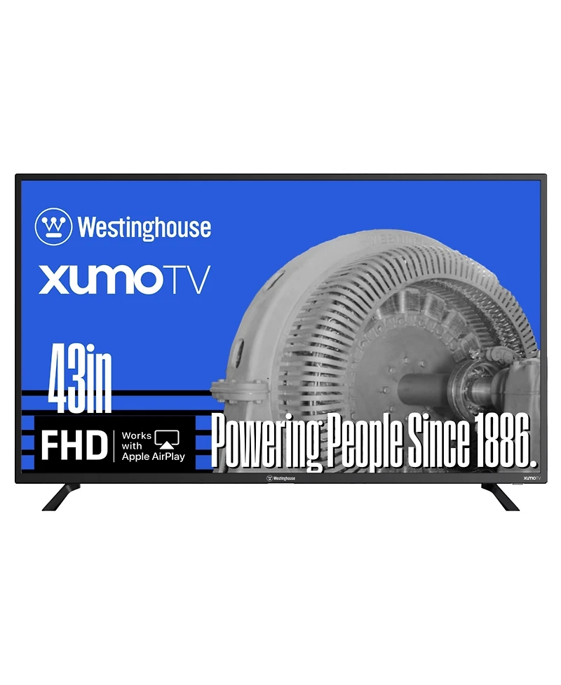 Westinghouse 43" Full Hd 1080p Xumo Smart Tv w/ Apple AirPlay, HomeKit & Voice Remote