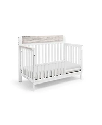 Flynama two tone 4 in 1 convertible crib with three level mattress adjustment safe non toxic finish for baby nursery