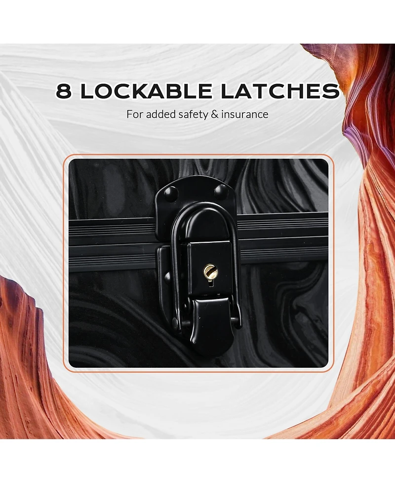 Byootique 4in1 Rolling Makeup Case with 2 Makeup Brush Bag, Cosmetic Train Case on Wheels for Makeup Artist Travel Hairstylist