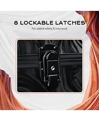 Byootique 4in1 Rolling Makeup Case with 2 Makeup Brush Bag, Cosmetic Train Case on Wheels for Makeup Artist Travel Hairstylist