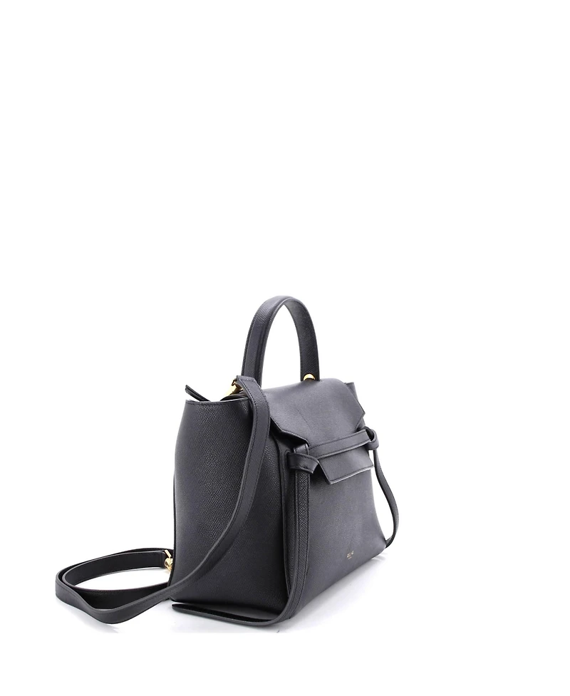 Pre-Owned Celine Micro Belt Bag Textured Leather