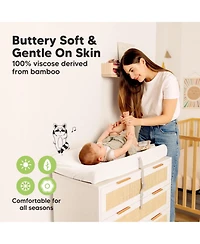 KeaBabies 2pk Isla Changing Pad Covers for Girl, Boy, Soft Contoured Diaper Table Cover Sheets Neutral