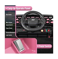 Kids 12V Electric Ride-On Truck with Remote Control Led Lights and Music